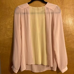 Feminine Zara blouse w/ pretty pleats—size L, NWOT